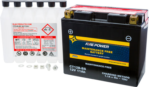 Fire Power Battery Ct12b-bs Maintenance Free