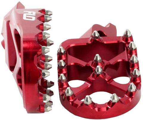 Flo Motorsports Pro Series Foot Pegs Red Cobra