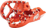 Flo Motorsports Pro Series Foot Pegs Orange