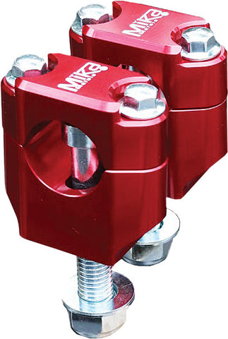 Mika Metals Bar Clamps Rubber Mounted 7/8" Red